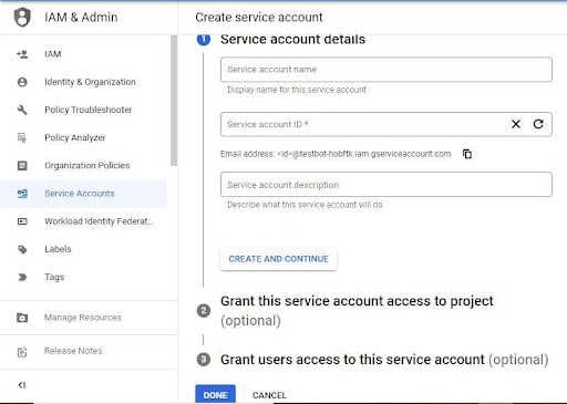 snowflake to google sheets: project service detail